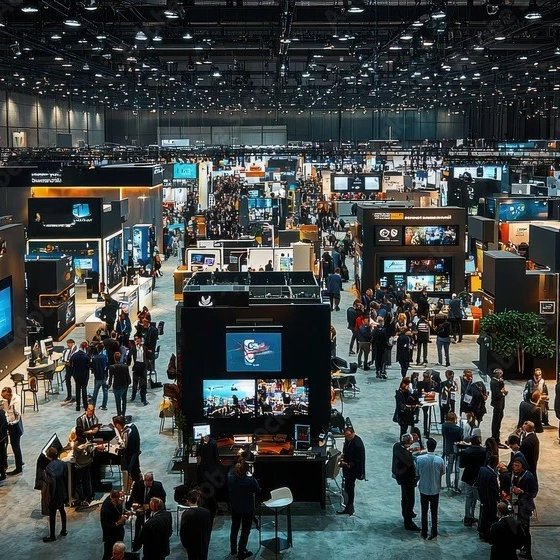 A janitorial worker cleaning up after an event